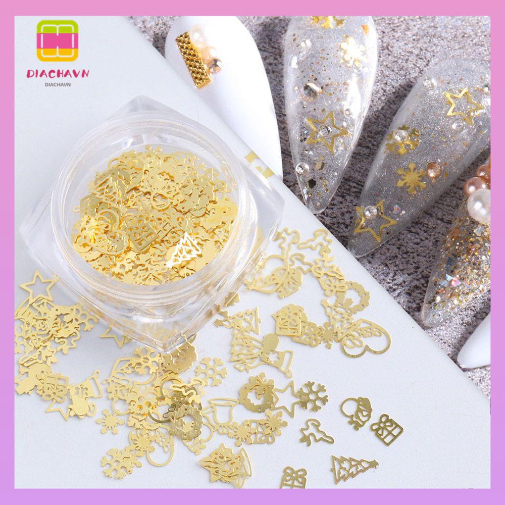 DIACHAVN 120 Hạt Kim Sa Lấp Lánh Đính Móng Nghệ Thuật