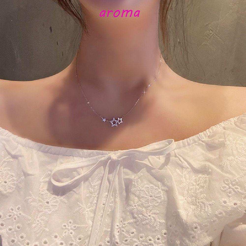 AROMA Dây Chuyền Phong Cách Hàn Quốc Cổ Điển Thời Trang Cho Nữ