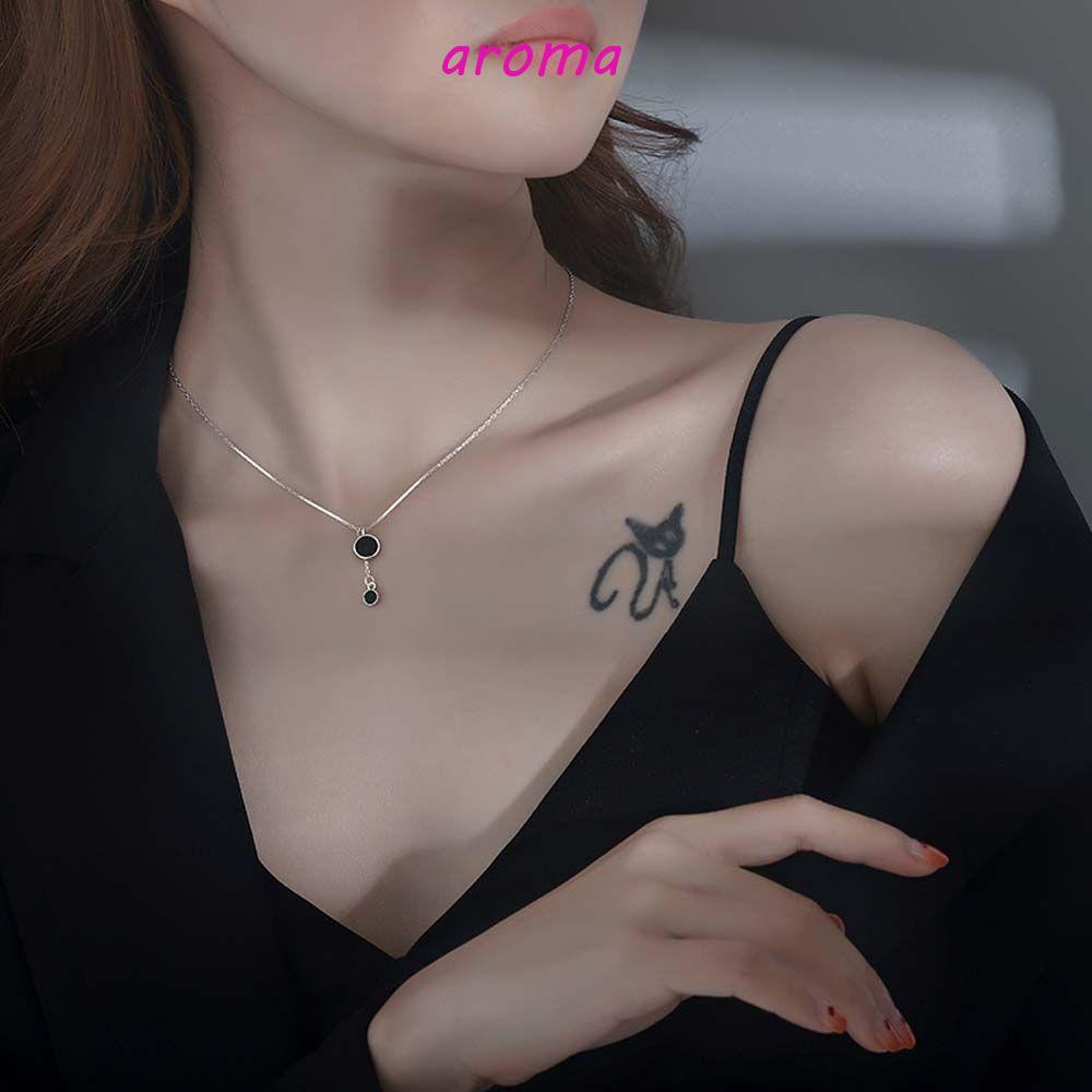 AROMA Vòng cổ Phối Tua Rua Phong Cách Hip Hop Hàn Quốc Độc Đáo Thời Trang Cho Nữ