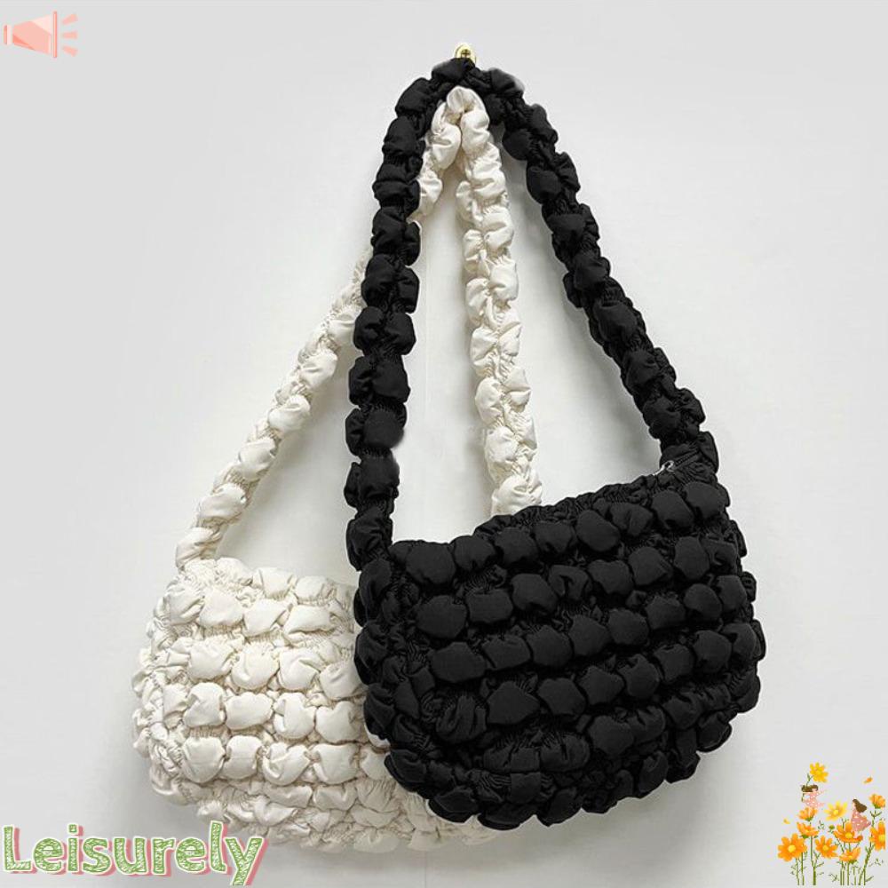 LEILY Túi Đeo Vai / Kẹp Nách Hình Đám Mây Mềm Mại Gọn Nhẹ Thời Trang Cho Nữ