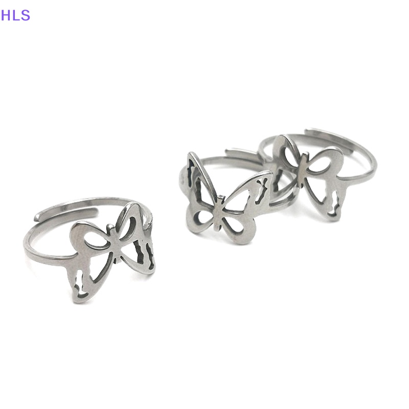 Nhẫn Hình Bướm Hình Học Tối Giản Có Thể Điều Chỉnh Cho Nữ