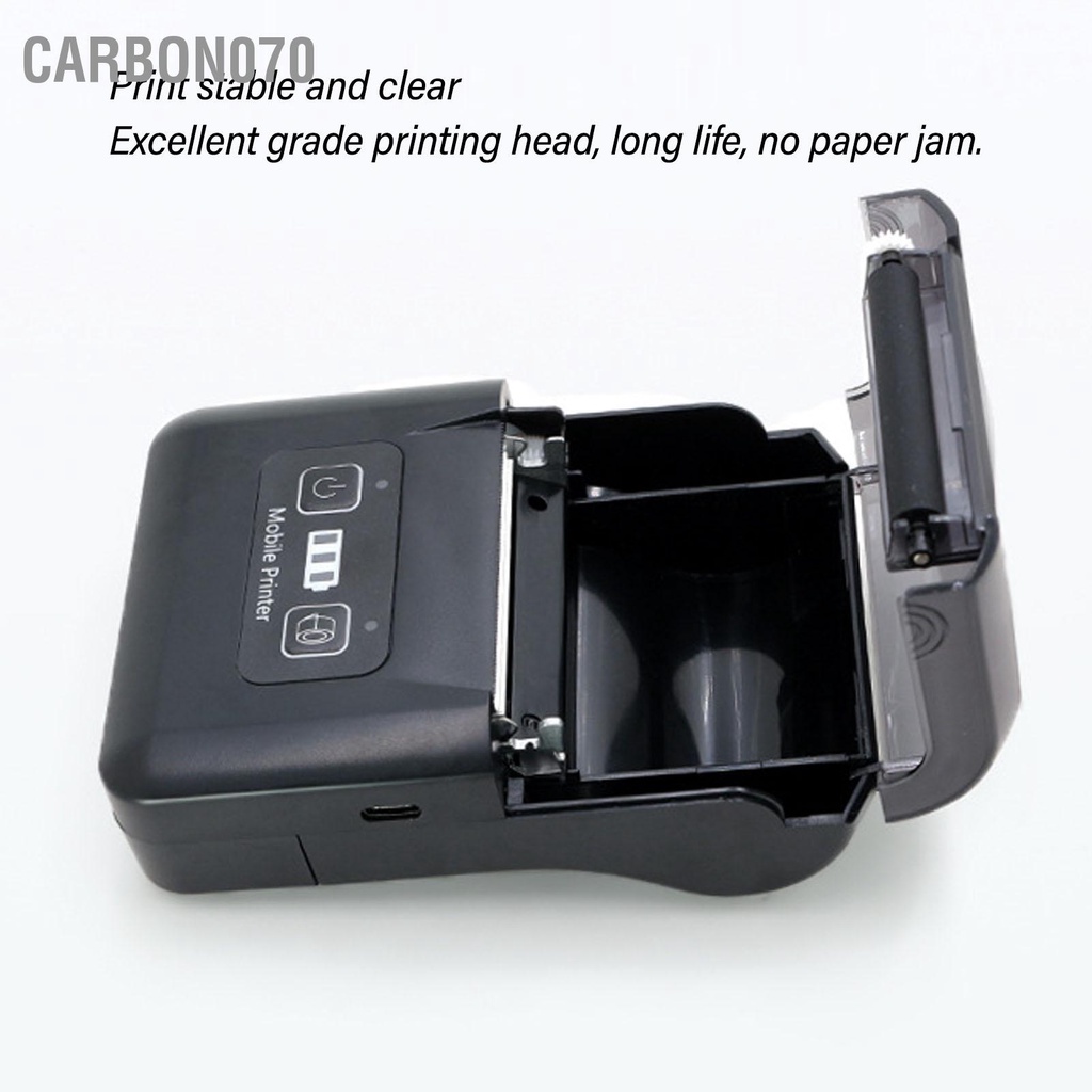 Carbon070 Máy in nhiệt 100‑240V 2500mAh ABS nhỏ gọn không mực dành cho văn phòng di động Trường học tại nhà 58mm