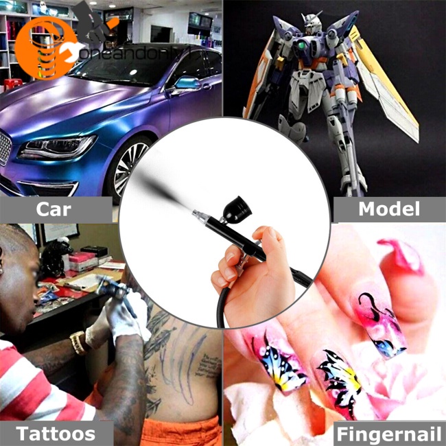 Súng Phun Sơn Móng Tay 0.3mm Kích Hoạt Hành Động Kép Chuyên Dụng