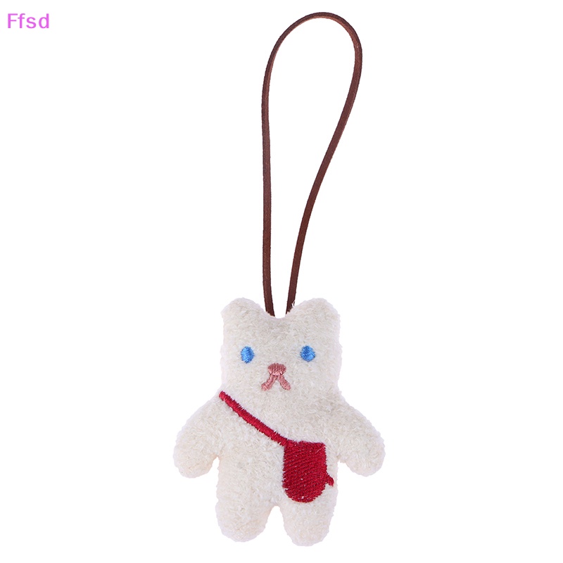 {Ffsd} Móc Khóa Búp Bê Gấu Thỏ Nhỏ Dễ Thương Thêu Tinh Tế Với Thẻ Tên Trẻ Em Trang Trí Túi Thời Trang * Bán Chạy