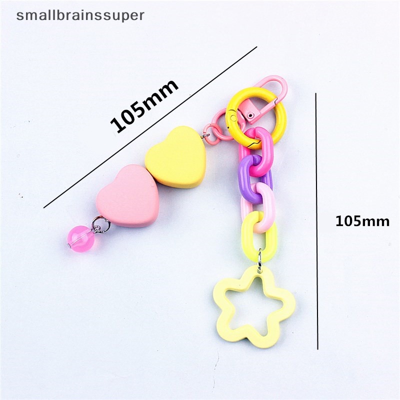 Móc Khóa Mặt Hình Trái Tim / Ngôi Sao Nhiều Màu Sắc Phong Cách Hàn Quốc Cho Nữ