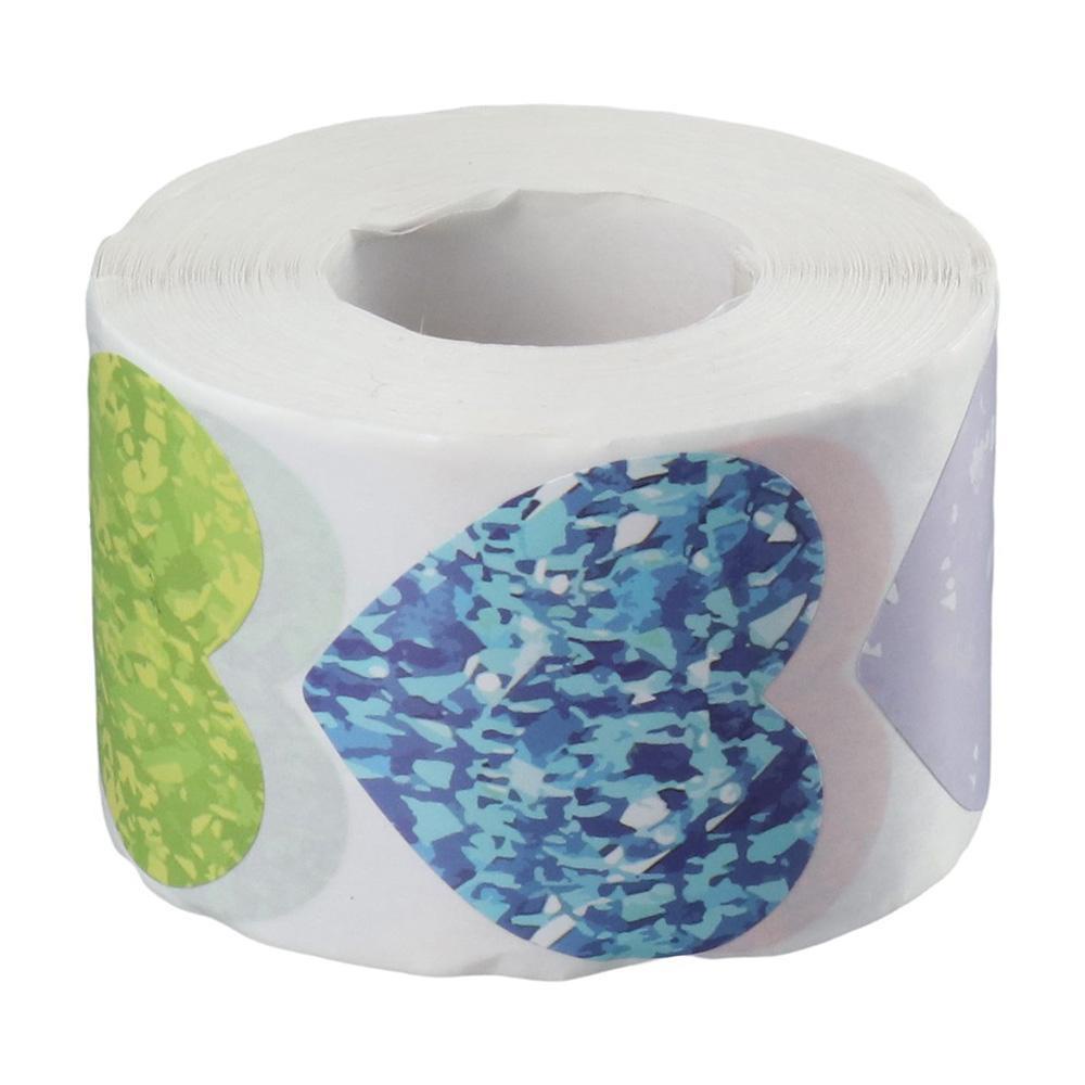 CHOOKEY 1 Cuộn 500 Miếng Dán Hình Trái Tim Lấp Lánh Trang Trí Tiệc