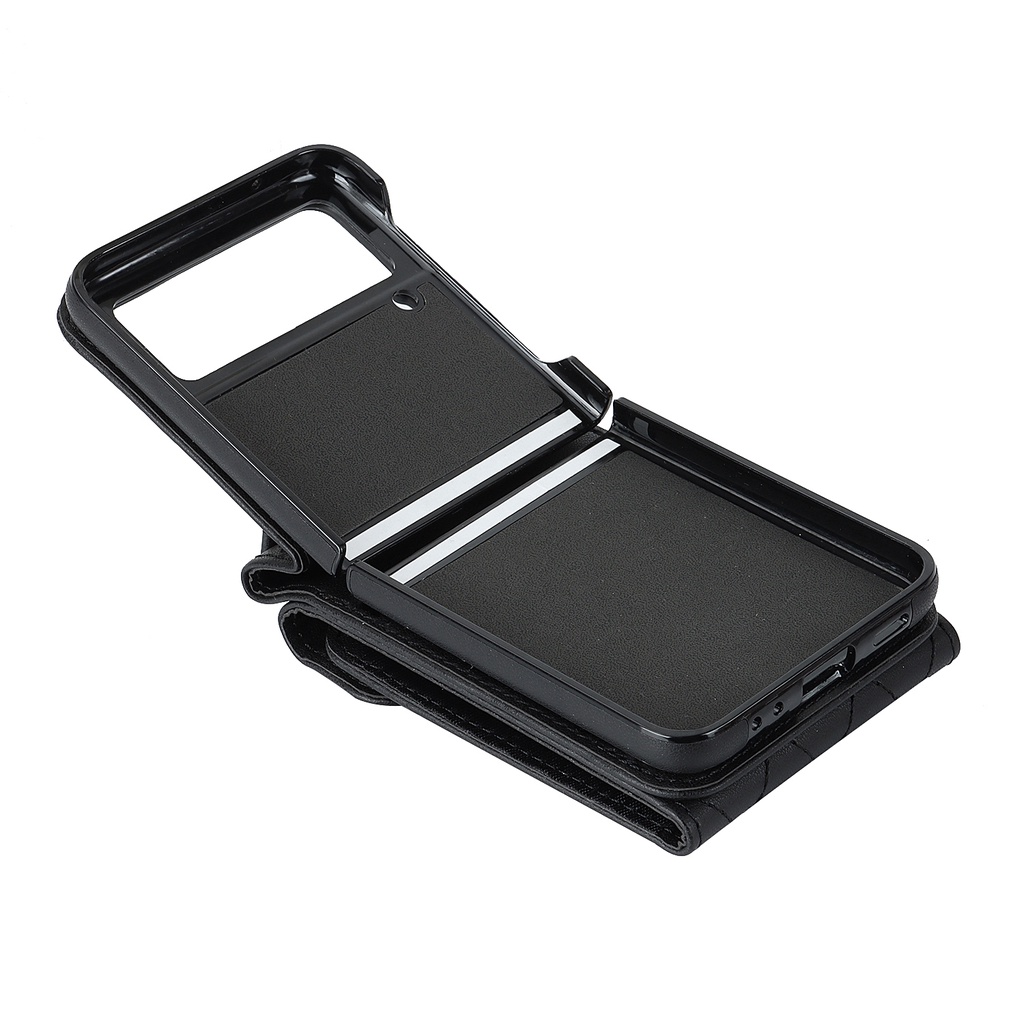 Đối với samsung galaxy z flip 3 flip4 5 bao da sang trọng có giá đỡ nhẫn bao đựng thẻ