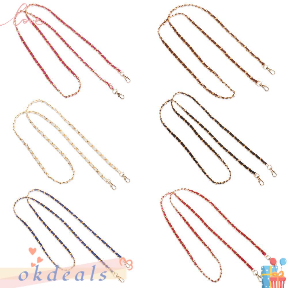 OKDEALS Dây Đeo Túi Xách Bằng Da PU Phối Kim Loại Thời Trang