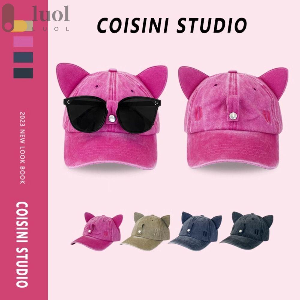 LUOL Mũ Lưỡi Trai Cotton Phong Cách Hip hop Thời Trang Cho Nữ Y2K