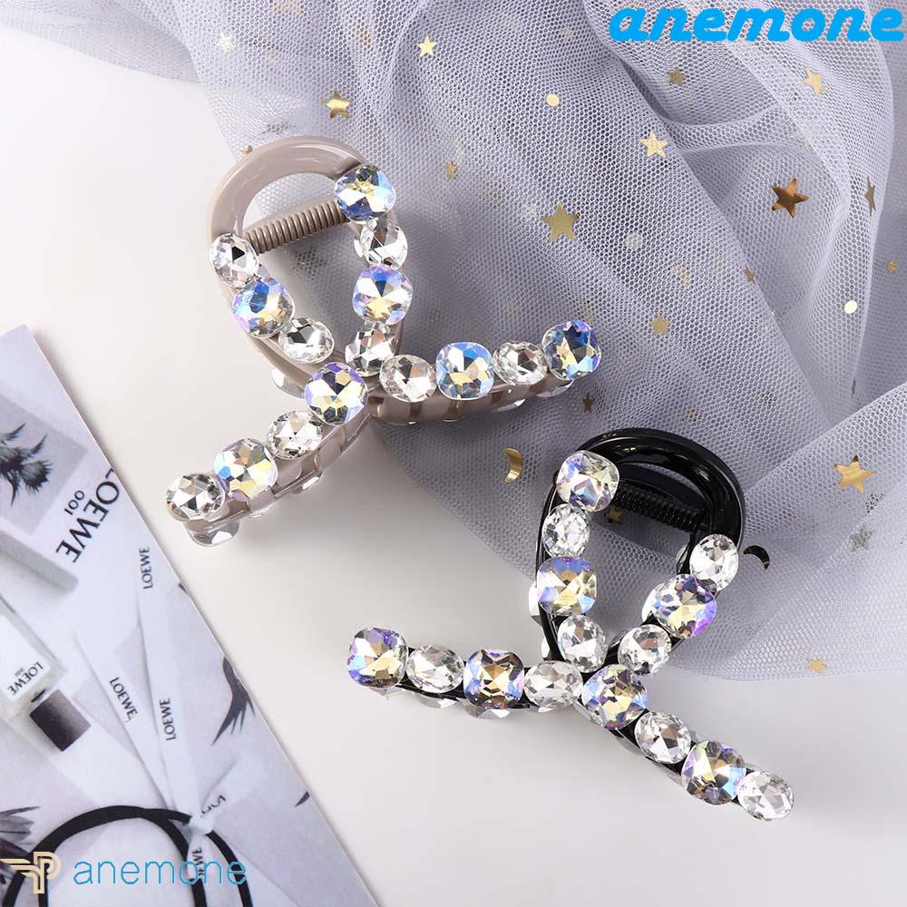 ANEMONE Kẹp Tóc Cá Mập Đính Đá Chống Trượt Thời Trang Cho Nữ