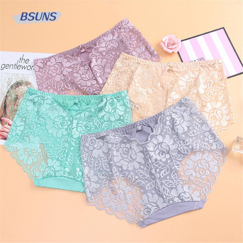 BSUNS Quần Lót Ren Thoáng Khí Plus Size