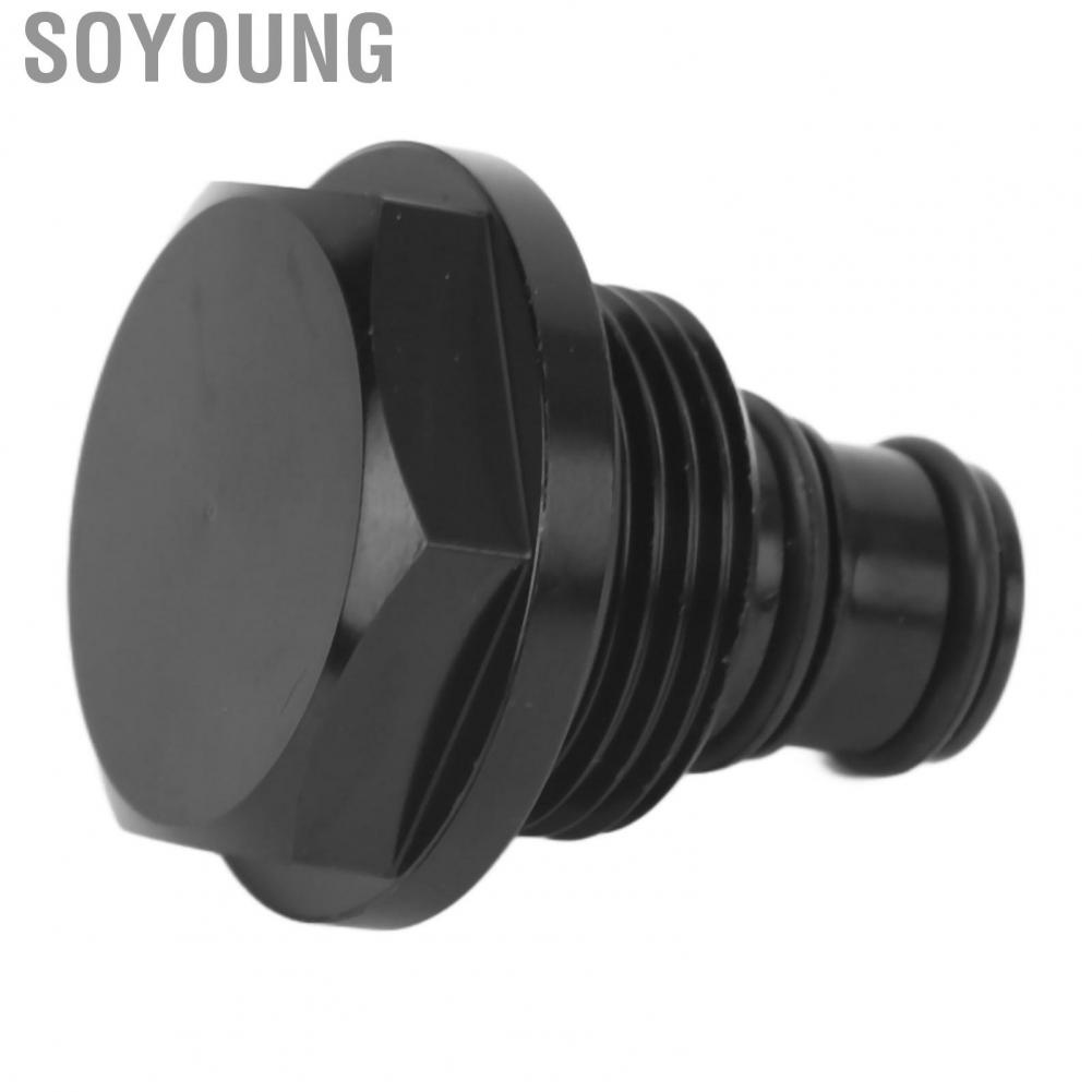 Soyoung BWD 012B Anodized Direct Replacement Rustproof Wearproof Black Turbo Solenoid Plug Valve Connector Aluminum for Auto
