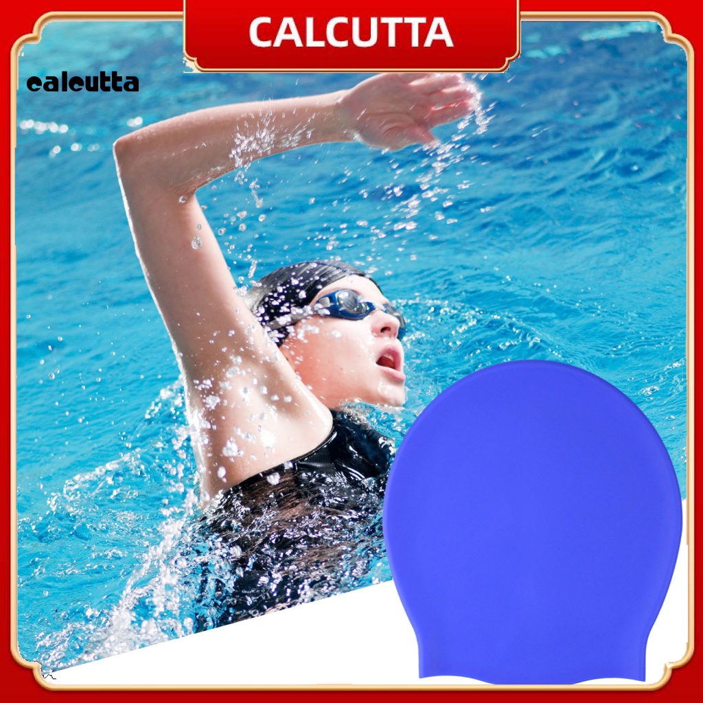 Mũ Bơi Silicon Mềm Co Giãn Tốt Thoáng Khí Chống Thấm Nước Màu Trơn Dành Cho Nam Nữ