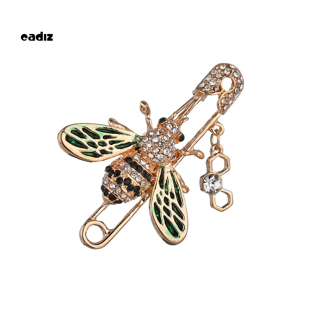 Ghim Cài Áo Hình Chú Ong Đính Đá Nhân Tạo Thời Trang Cho Nữ