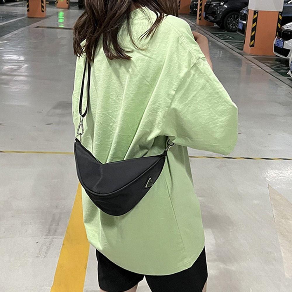 LOMBARD Túi Đeo Chéo Hình Tam Giác Bằng Vải Bạt Nylon Đơn Giản Di Động Cho Hoạt Động Ngoài Trời