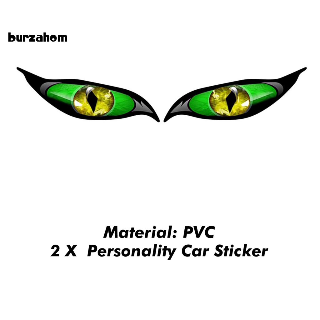 Set 2 Miếng Dán Phản Quang Chống Nắng Hình Đôi Mắt Quỷ Vui Nhộn Dành Cho Xe Hơi