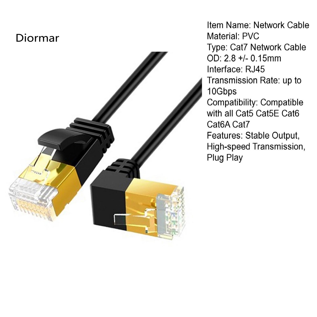 Dây Cáp Mạng Tốc Độ Cao 90 Độ Cat7 RJ45
