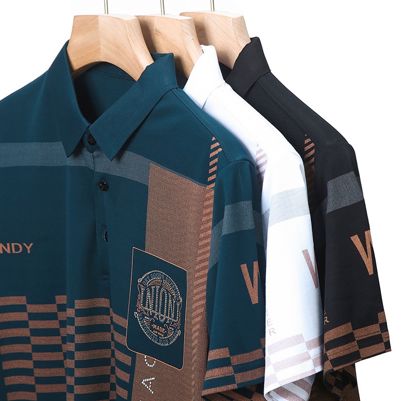 Áo Thun POLO Tay Ngắn Dáng Rộng Chất Liệu Cotton Mỏng Thoáng Khí Thời Trang Cho Nam