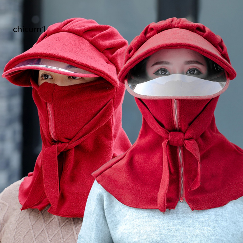 Mũ Che Phủ Mặt Chống Gió Giữ Ấm Mùa Đông Có Khóa Kéo Cho Nam Nữ