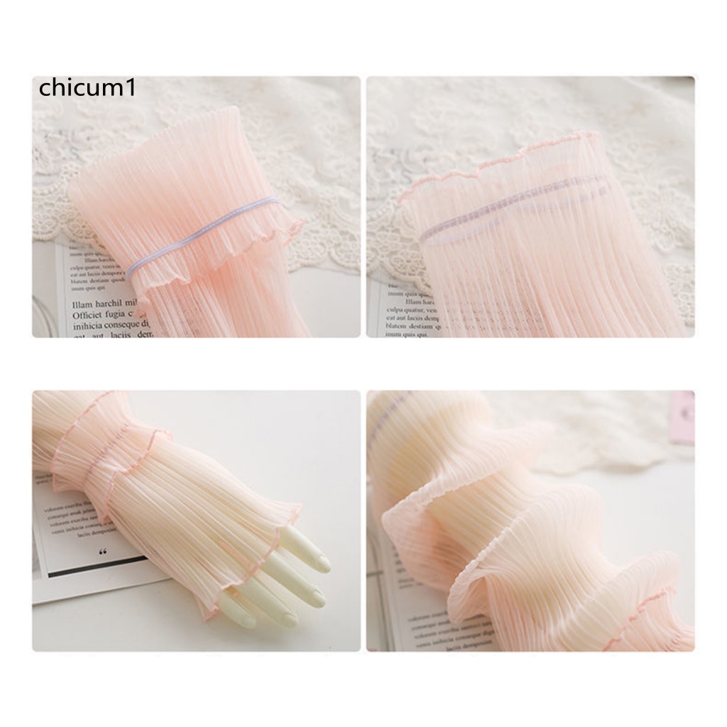 1 Cặp Găng Tay Chống Tia UV Thấm Hút Mồ Hôi Màu Sắc Đơn Giản