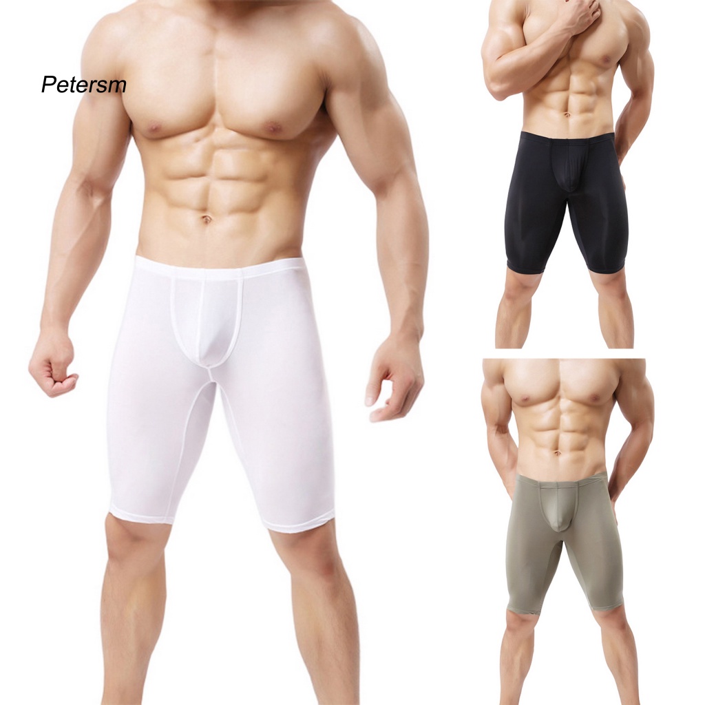 Quần Lót Boxer Thể Thao PP Siêu Mỏng Lưng Vừa Không Đường May Màu Trơn Co Giãn Tốt Thích Hợp Tập Yoga Cho Nam