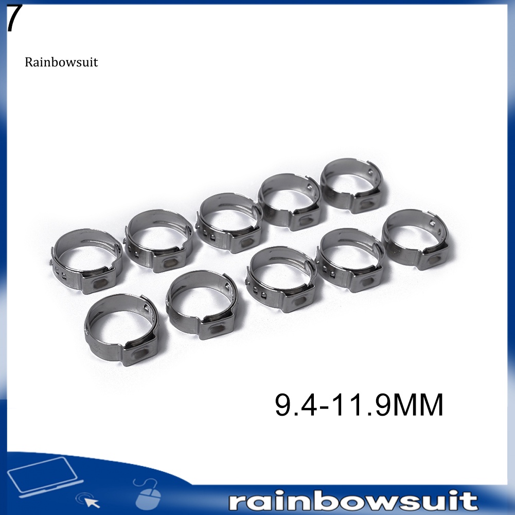 Bộ 10 Kẹp Ống Dẫn Nhiên Liệu Thủy Lực Bằng Thép Không Gỉ