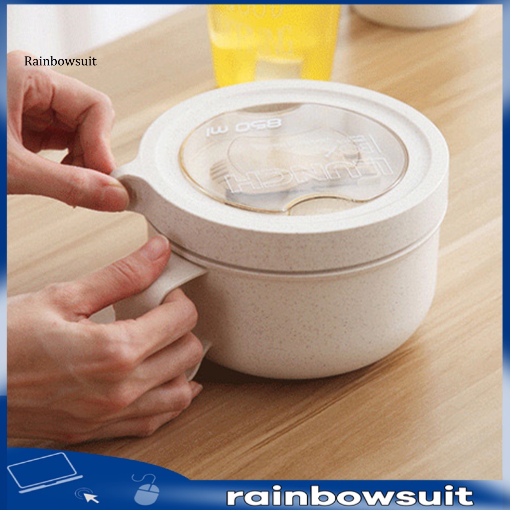 Tô Ăn Mì Chịu Nhiệt Không BPA Dung Tích Lớn 850ml Có Nắp Đậy Chống Rò Rỉ Cho Học Sinh