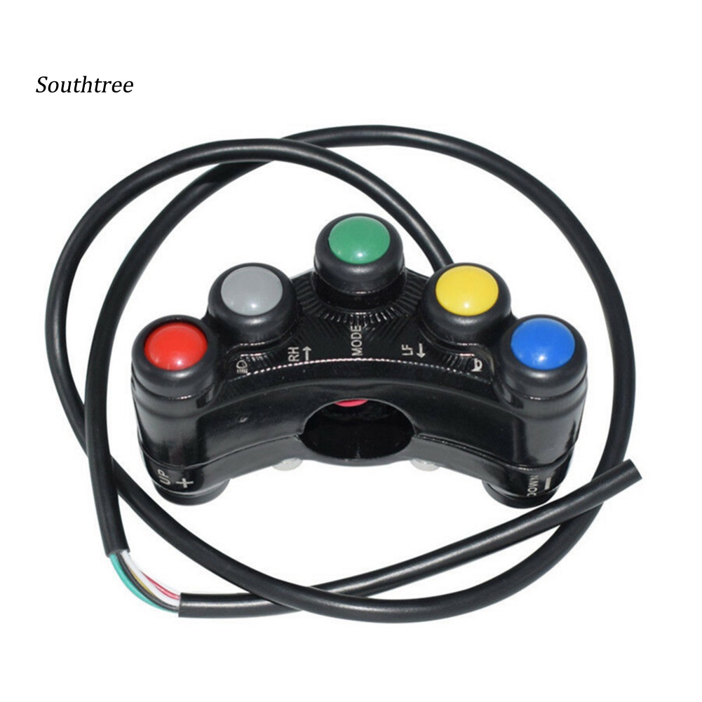 Công Tắc Điều Khiển Đèn Xi Nhan 5 Nút Gắn Tay Lái Xe Máy Scooter ATV