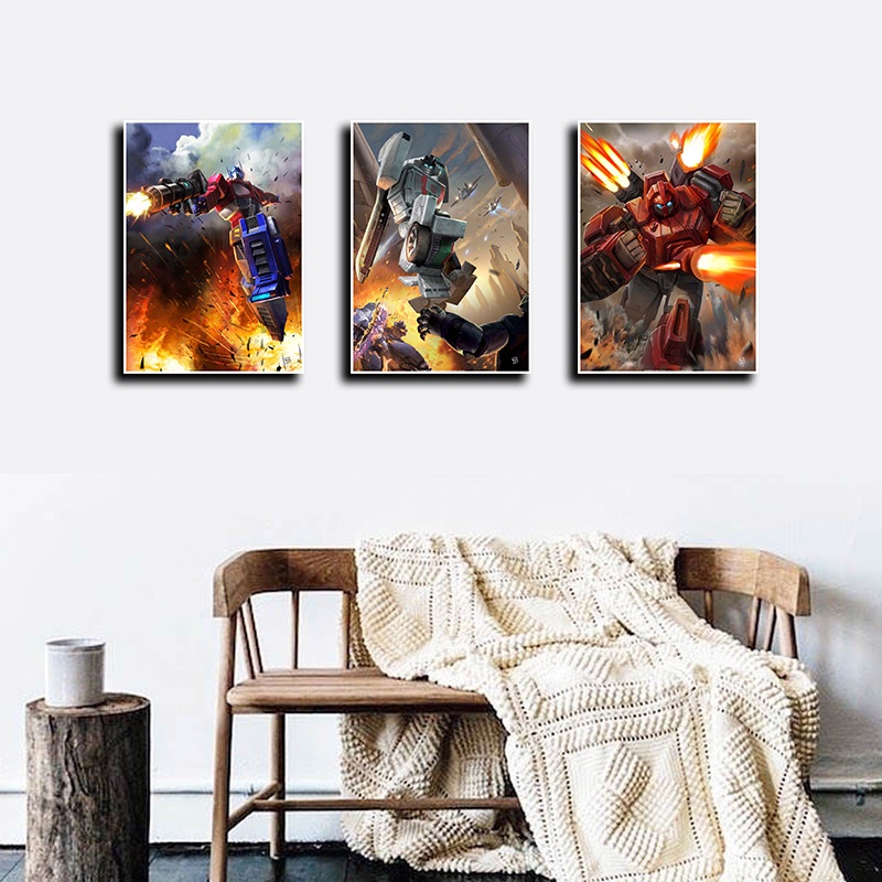 Poster Giấy kraft Hình transformers