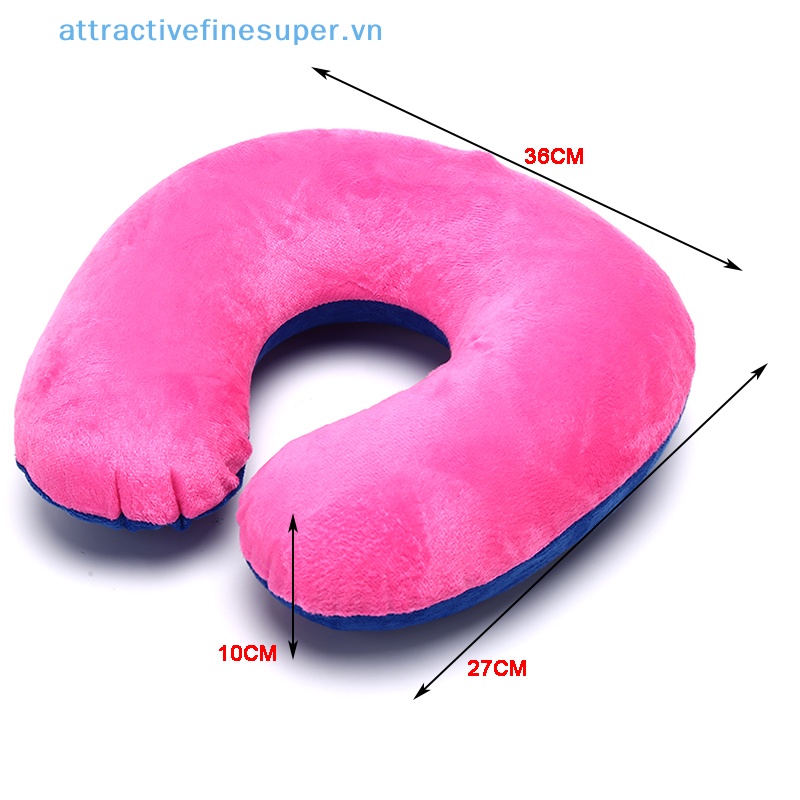 1 Gối Kê Cổ Bơm Hơi Hình Chữ U Bằng PVC Mềm Mại