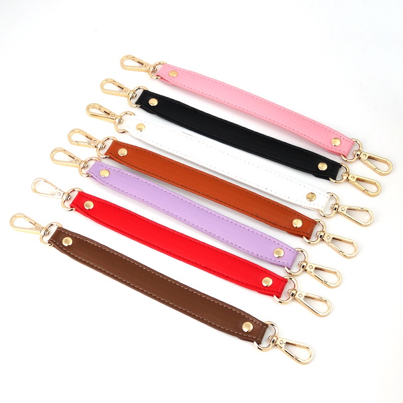 Dây Đeo Túi Xách Bằng Da PU 28cm Màu Trơn Thời Trang
