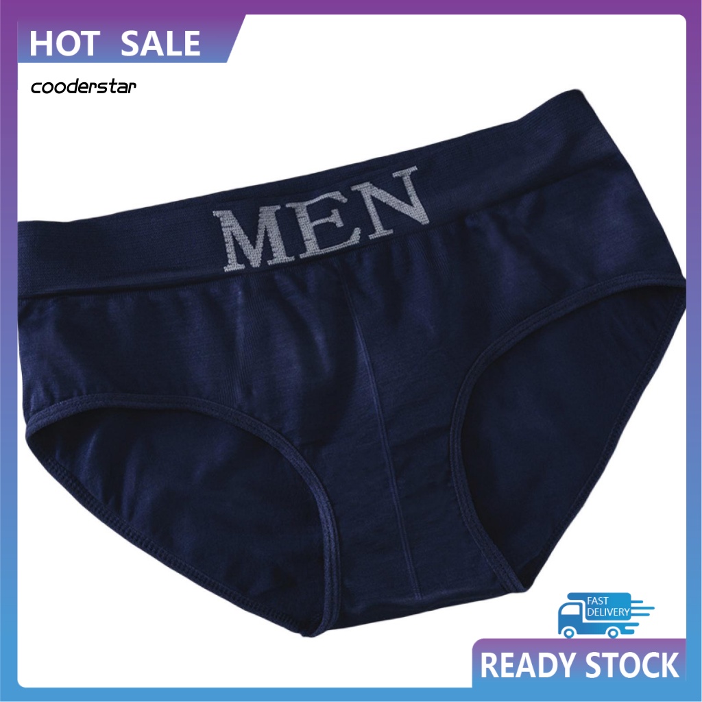 Quần Lót Không Đường May Lưng Thấp Co Giãn Tốt In Chữ Thời Trang Cho Nam