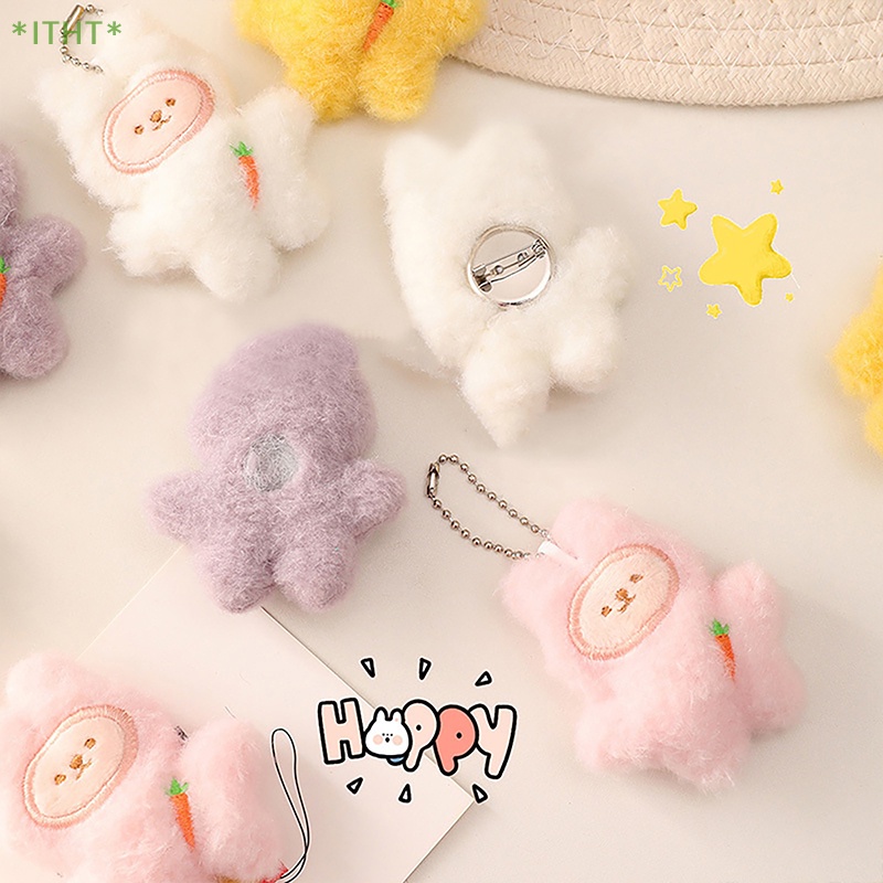 Móc Khóa Thỏ Nhồi Bông Mềm Mại Trang Trí Dễ Thương Mới