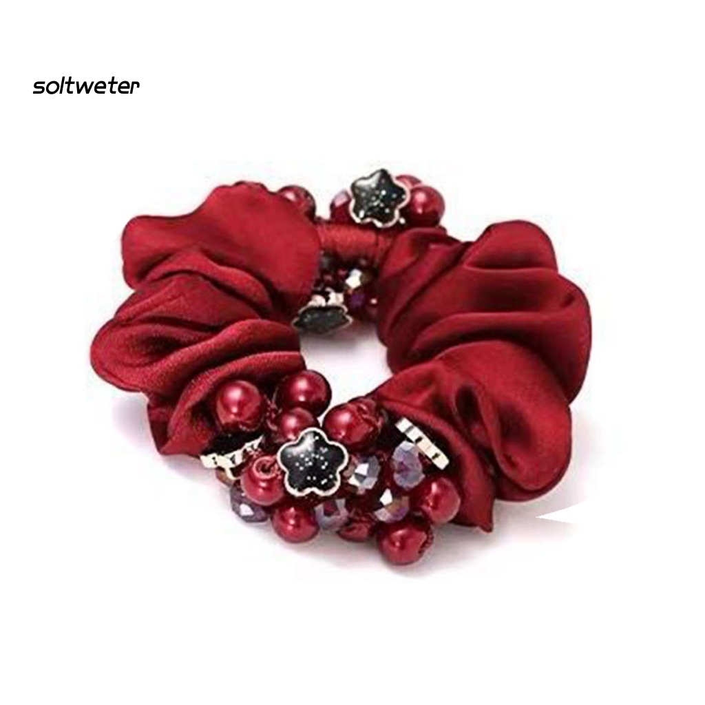 Dây Cột Tóc Scrunchies Bằng Vải Siêu Mềm Siêu Nhẹ Co Giãn Chống Trượt Sang Trọng Cho Nữ