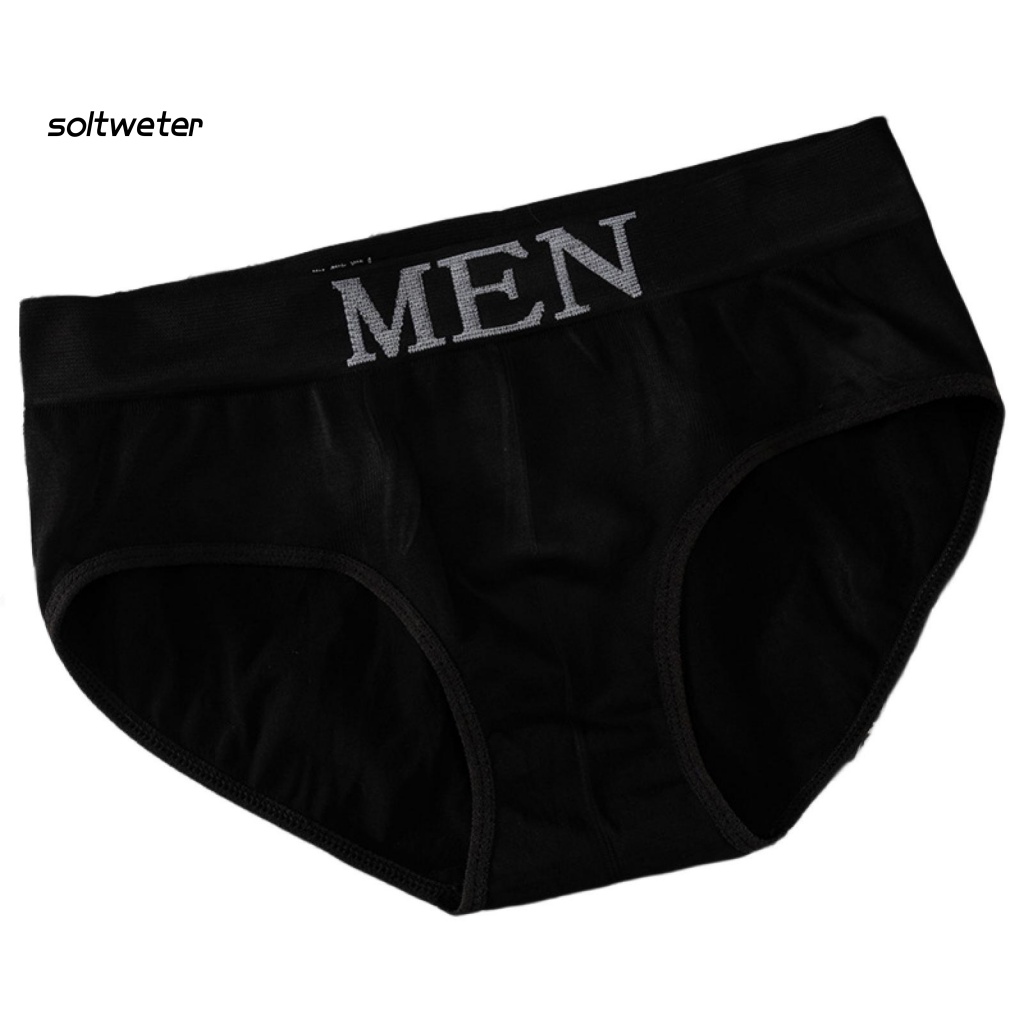 Quần Lót Lưng Thấp Không Đường May In Chữ Quyến Rũ Cho Nam