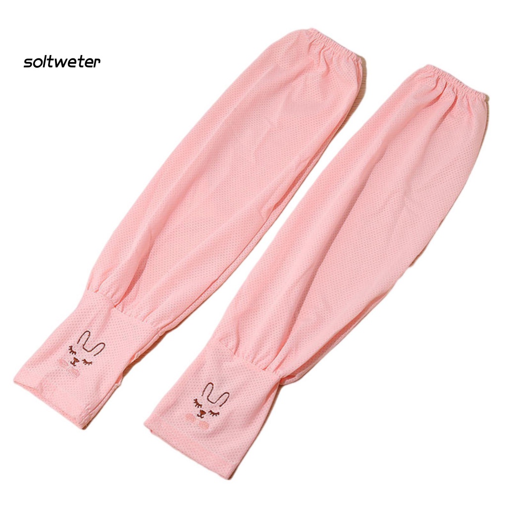 1 Cặp Ống Tay Áo Chống Nắng Thoáng Khí Thấm Hút Mồ Hôi Nhanh Khô Thêu Hình Thỏ Dễ Thương Tiện Dụng Mang Theo Du Lịch / Cắm Trại