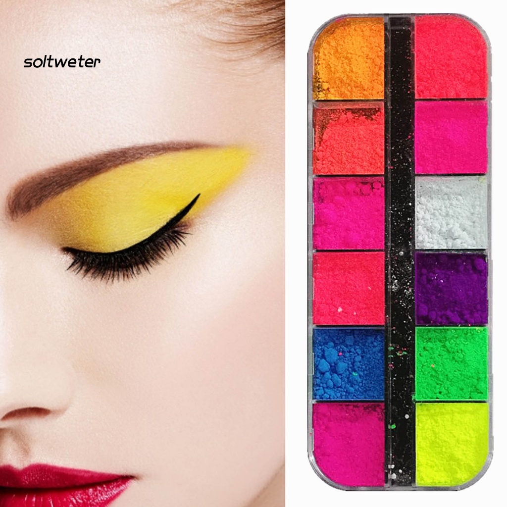1 Hộp Phấn Mắt Trang Điểm 12 Màu Sắc Tùy Chọn Không Phai Màu