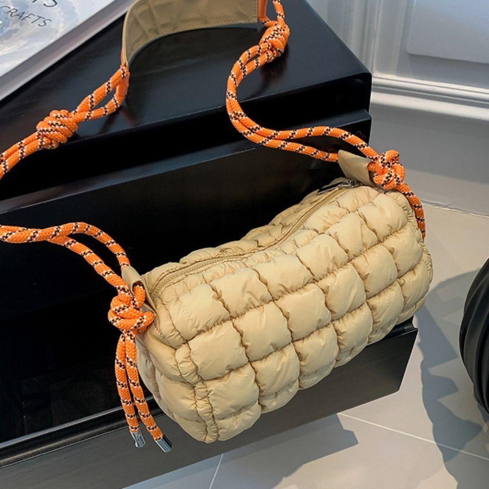 KENT1 Túi Đeo Vai / Xách Tay / Đeo Dưới Cánh Tay Bằng Cotton Gọn Nhẹ Họa Tiết Kẻ Sọc Có Đệm Cotton Giữ Ấm Cho Nữ