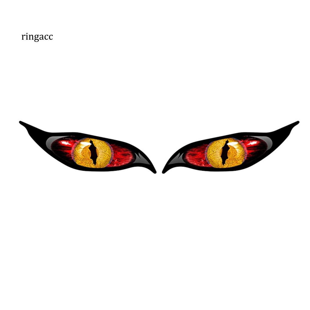 Bộ 2 Miếng Dán Phản Quang Chống Nắng Hình Đôi Mắt Quỷ Vui Nhộn Cho Xe Hơi Van