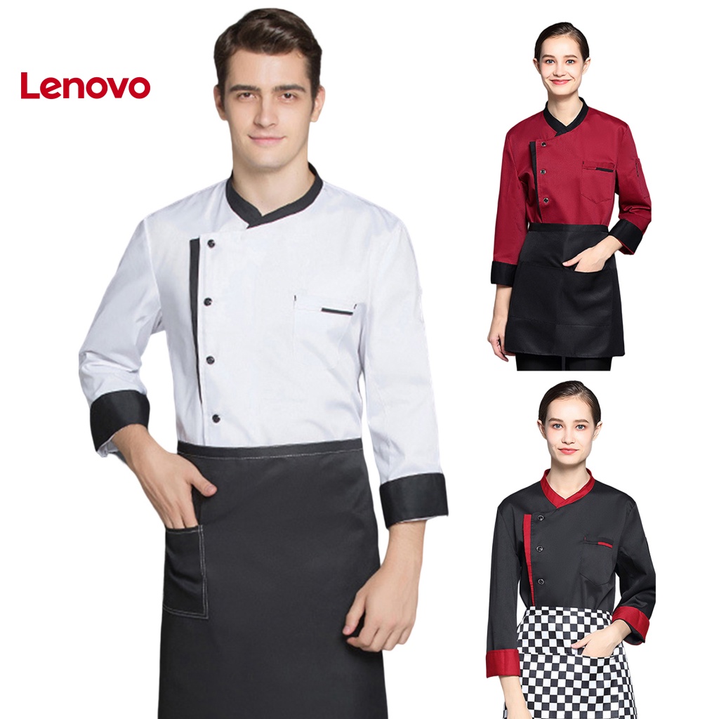 Áo Đầu Bếp Hoa Hướng Dương Tay Dài Cổ Đứng Phù Hợp Với Nhiều Màu Sắc Chống Bẩn Dễ Giặt Bánh Ngọt Cho Nam