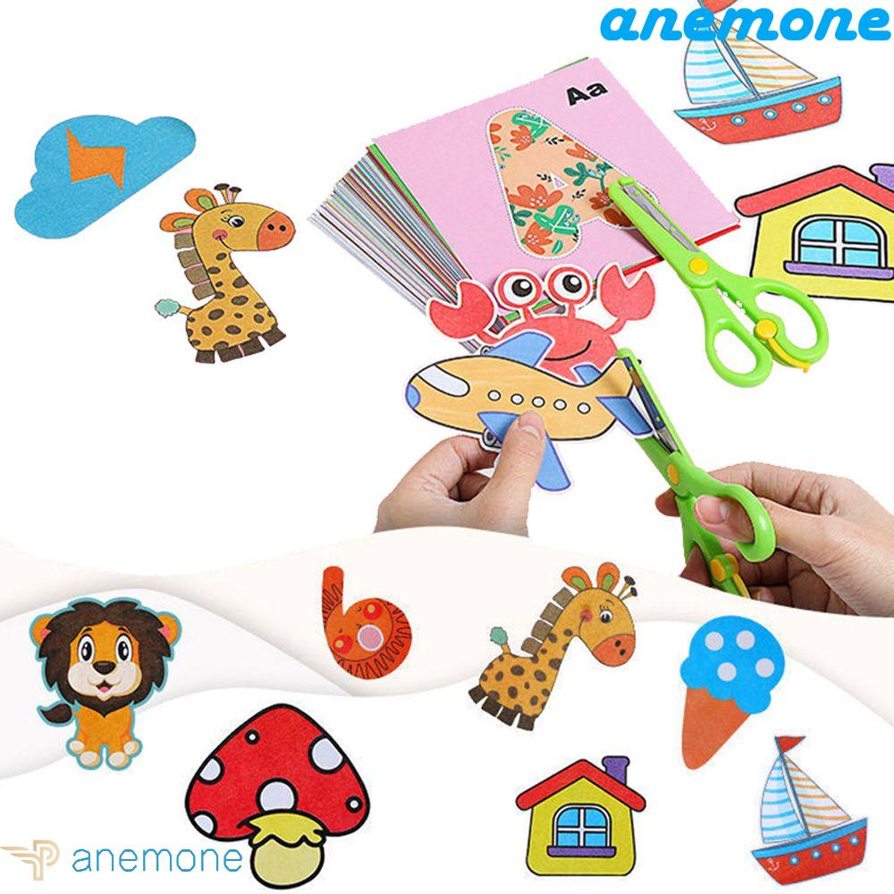 ANEMONE Set 96 Món Đồ Chơi Giấy Xếp Hình Hoạt Hình Nhiều Màu Sắc Giáo Dục Sớm Cho Bé