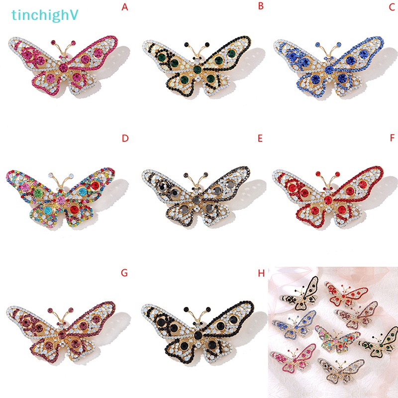 Ghim Cài Áo Hình Bướm Đính Đá Thời Trang Dành Cho Nam Và Nữ