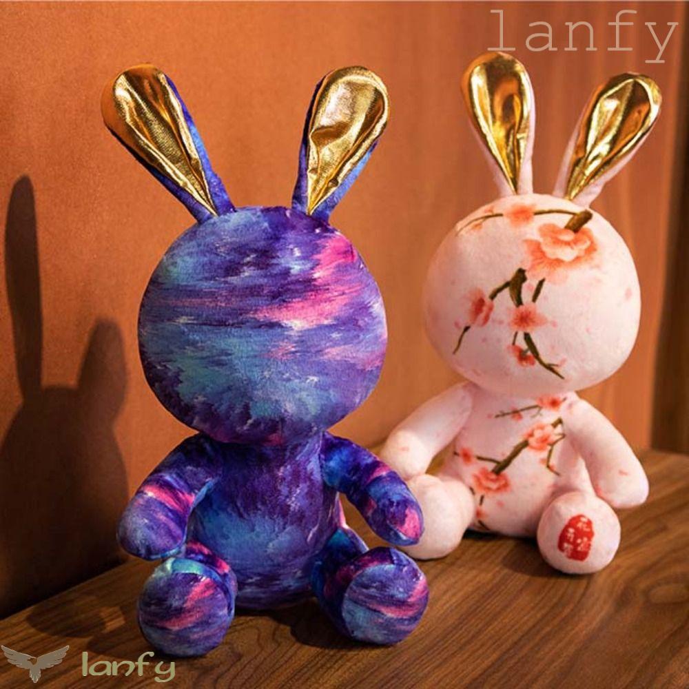 LANFY Thỏ Nhồi Bông Chất Liệu Cotton Dễ Thương Dùng Làm Quà Tặng