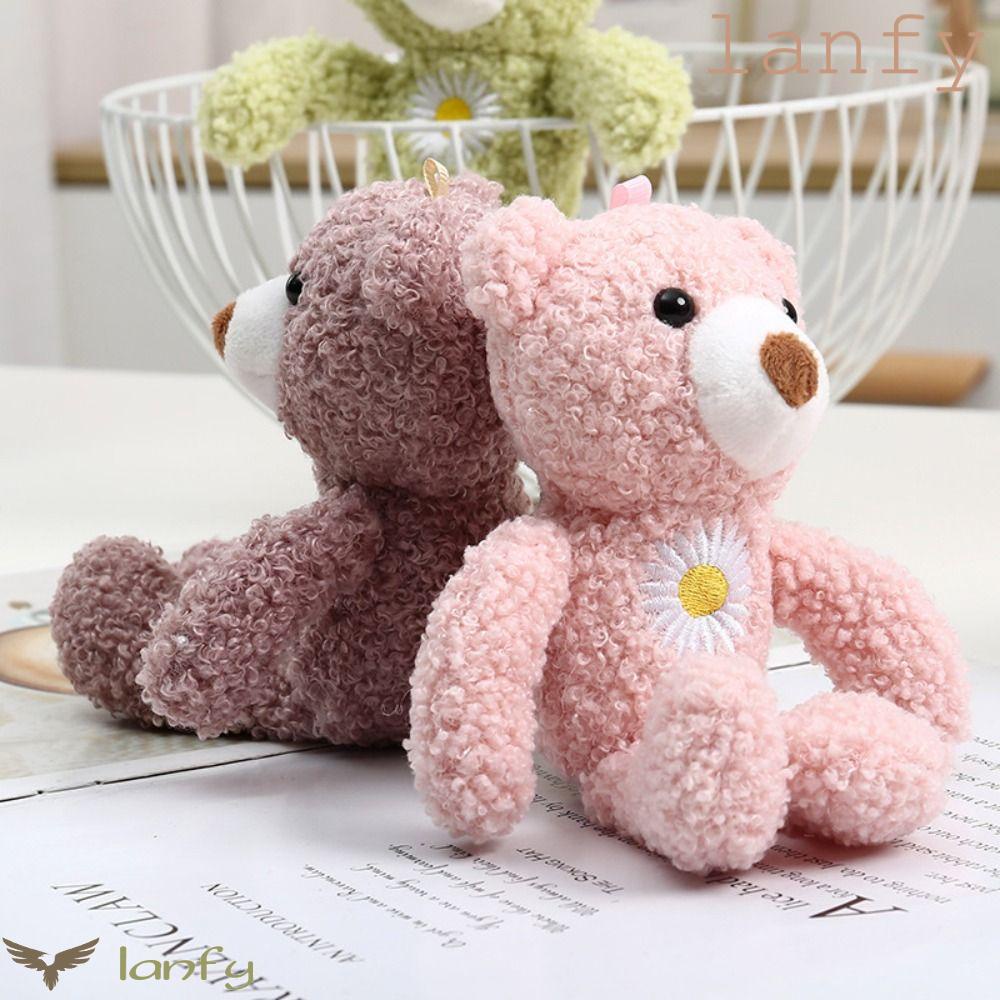 LANFY Móc Khóa Gấu Bông Mềm Mại Dễ Thương Sáng Tạo