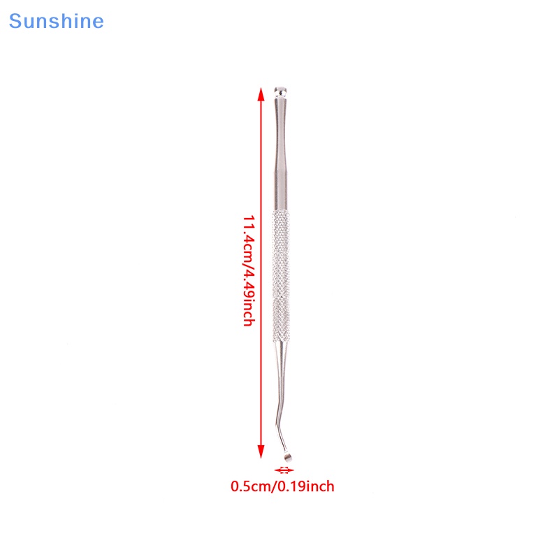 Que Hai Đầu Loại Bỏ Bụi Bẩn Chăm Sóc Móng Bằng Thép Không Gỉ