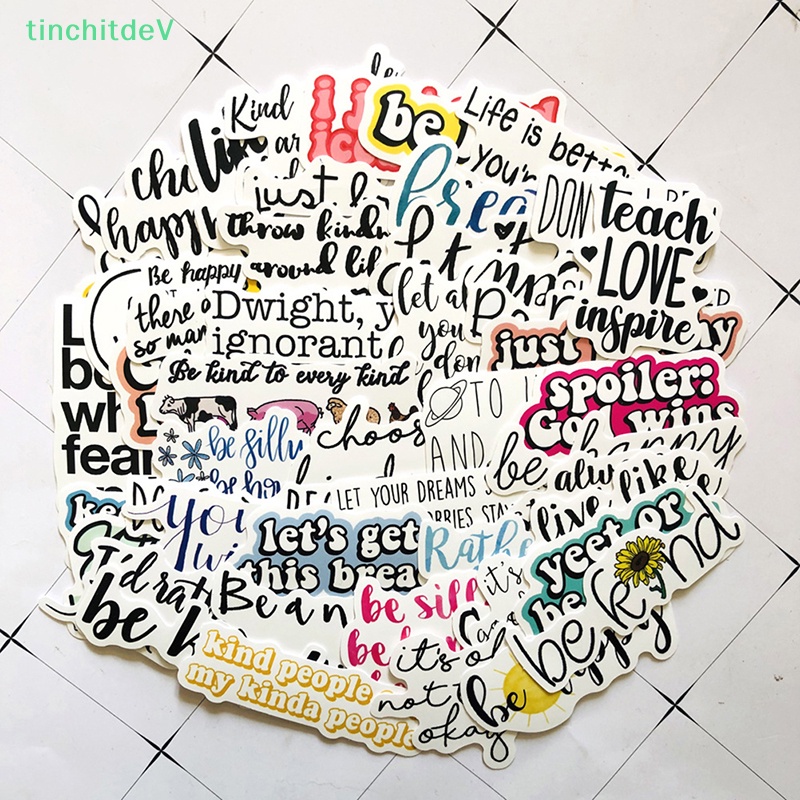 [TinchitdeV] 50 Miếng Dán Câu Trích Dẫn Tiếng Anh Cho Laptop Máy Tính