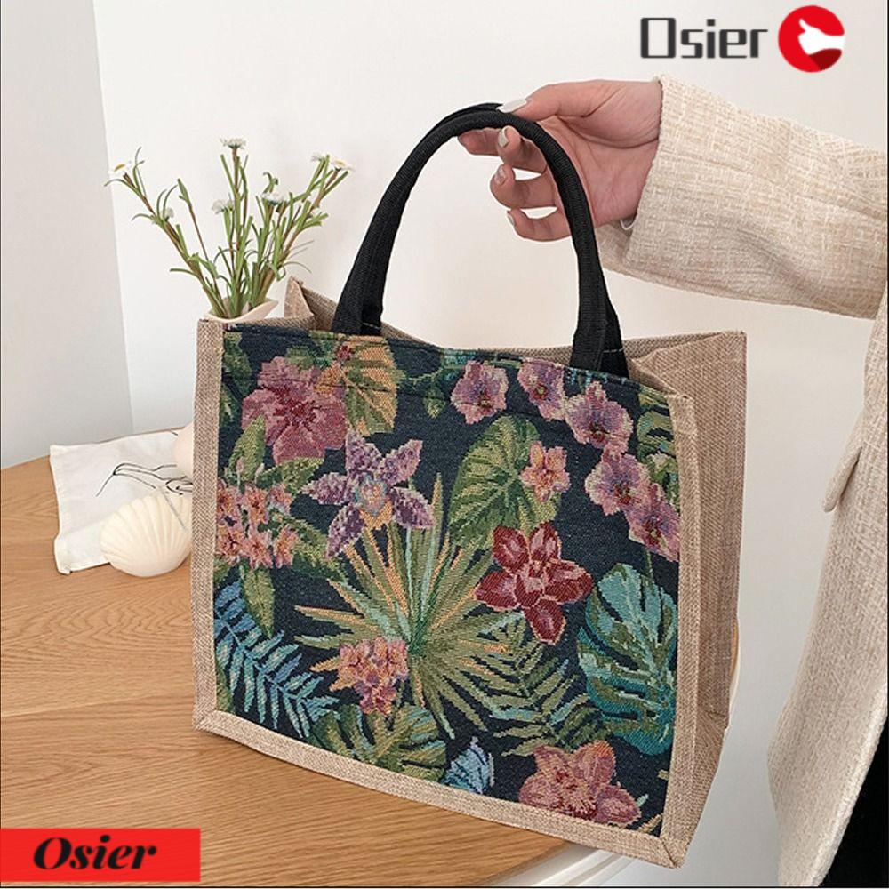 OSIER1 Túi Tote Đựng Cơm Trưa Thiết Kế Đơn Giản Thời Trang
