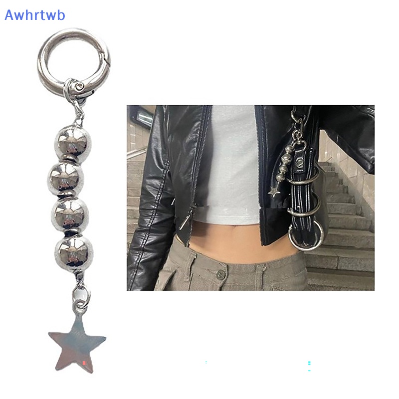 Móc Khóa Hình Ngôi Sao Năm Cánh Đính Hạt Tròn Thời Trang Mới