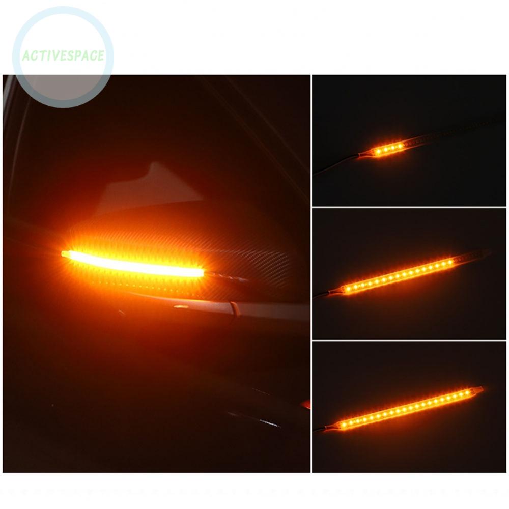 ⚡READYSTOCK⚡Quality White + Yellow LED Flowing TurnSignal Lamp Car Rearview Mirror Indicator