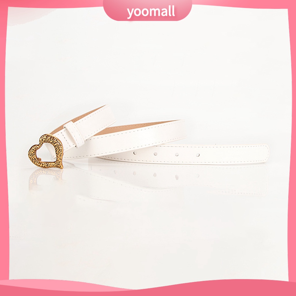 Thắt Lưng Da Giả Khóa Trái Tim Kim Loại Thoải Mái Dễ Sử Dụng Cho Nữ